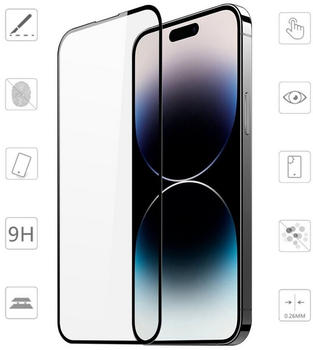 Wigento Schutzfolie AUSWAHL Für Apple iPhone 15 Pro Max Schutz Zubehör Handy Folie H9 Glas, 2x 3D Full Hart Glas Panzer