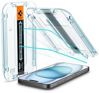 Spigen Glas.tR EZ Fit Panzerglas f&uuml;r iPhone 15 / 16 - 2 St&uuml;ck