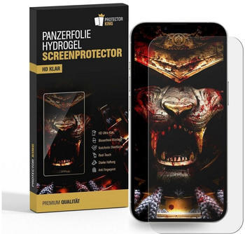 Protectorking 1x Panzerfolie für iPhone 14 Plus HYDROGEL FULL-COVER Displayschutz HD KLAR Schutzfolie Displayfolie Folie