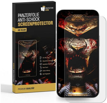Protectorking 1x Panzerfolie für iPhone 14 Plus ANTI-SHOCK Displayschutzfolie Schutzfolie HD KLAR PET Kunststoff ANTI-KRATZ/ ANTI-BRUCH/ ANTI-SCHMUTZ