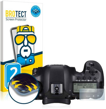 BROTECT 2x Flex Full-Cover für Canon EOS 5DS (Schulterdisplay) Full-Screen 3D Curved Transparent