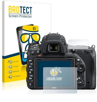 BROTECT AirGlass Flexible Panzerglasfolie für Nikon D750 Klar Transparent