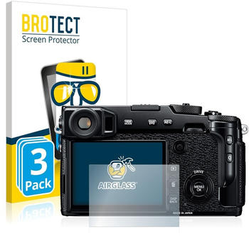 BROTECT 3x AirGlass Flexible Panzerglasfolie für Fujifilm X-Pro2 Klar Transparent
