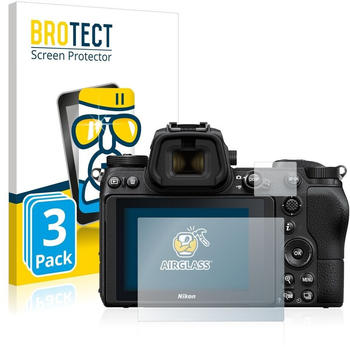 BROTECT 3x AirGlass Flexible Panzerglasfolie für Nikon Z 6 / Z 7 Klar Transparent