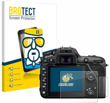 BROTECT AirGlass Flexible Panzerglasfolie für Nikon D7500 Klar Transparent