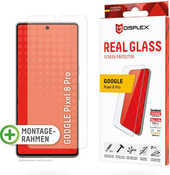 Displex Real Glass, 2D Panzerglas (1 Stück, Google Pixel 8 Pro), Smartphone Schutzfolie