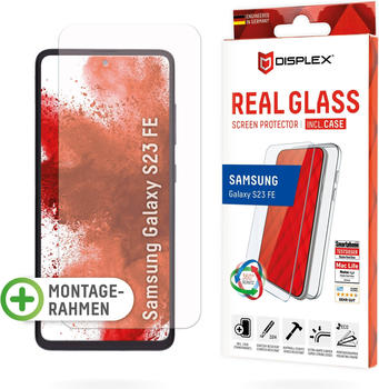 Displex Real Glass, 2D Panzerglas + Handyhülle (Galaxy S23 FE), Smartphone Schutzfolie