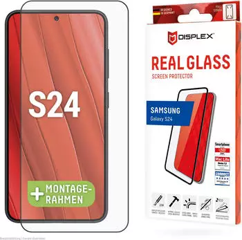 Displex Real Glass, Full Cover Panzerglas (Galaxy S24), Smartphone Schutzfolie