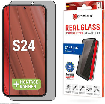 Displex Real Glass, Privacy Full Cover Panzerglas (Galaxy S24), Smartphone Schutzfolie