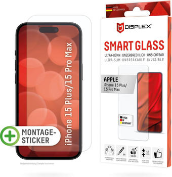 Displex Smart Glass, Displayschutzfolie (IPhone Pro Max, iPhone 15 Pro Max), Smartphone Schutzfolie