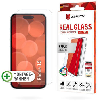 Displex REAL GLASS + CASE IPHON (iPhone 15), Smartphone Schutzfolie