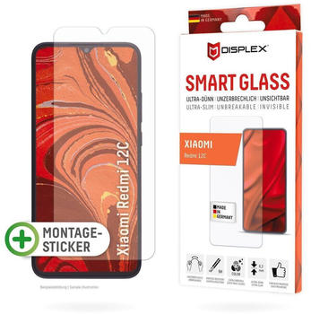 Displex Smart Glass 2D (Xiaomi Redmi 12C), Smartphone Schutzfolie