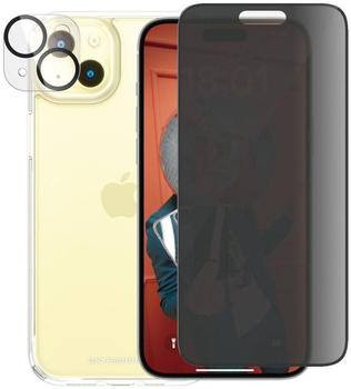 PanzerGlass Privacy 3-in-1-Pack (iPhone 15 Plus), Smartphone Schutzfolie