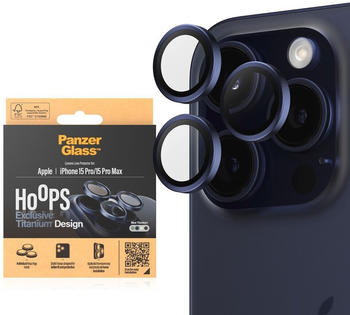 PanzerGlass Hoops Camera Lens Protector, Weiteres Smartphone Zubehör, Blau, Transparent