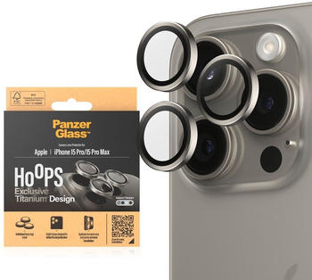 PanzerGlass Hoops Camera Lens Protector, Weiteres Smartphone Zubehör, Beige, Transparent