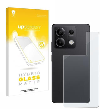 upscreen Flexible Panzerglasfolie für Xiaomi Redmi Note 13 Pro 5G (Rückseite) Schutzglas 9H Hybridglas Matt Entspiegelt
