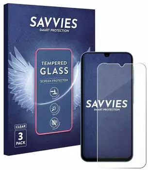 Savvies 3x Savvies Panzerglas für Samsung Galaxy A15 5G Echtglas 9H-Härte Schutzglas Klar