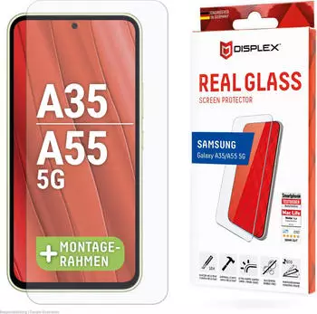 Displex Real Glass (1 Stück, Galaxy A55, Galaxy A35), Smartphone Schutzfolie