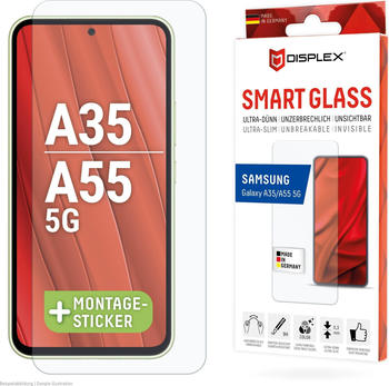 Displex Smart Glass (1 St&uuml;ck, A35), Smartphone Schutzfolie