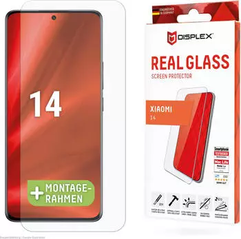 Displex Real Glass (1 Stück, Xiaomi 14), Smartphone Schutzfolie