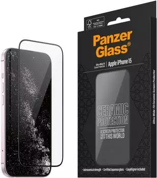 PanzerGlass Ceramic Protection for iPhone 15 Ultra-Wide Fit EA