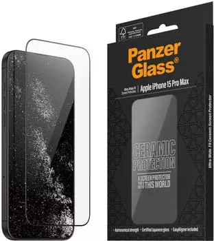 PanzerGlass Ceramic Protection f. iPhone 15 Pro Max UWF