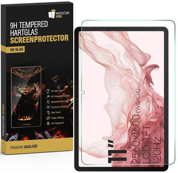 Protectorking 1x 9H Panzerhartglas für Samsung Galaxy Tab S9 FE 3D KLAR Displayschutz Echtes Tempered Panzerglas Panzerglasfolie Schutzglas Panzerfolie Schutzfolie Displayglas Glasfolie