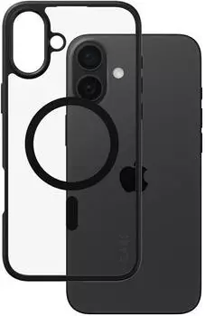 PanzerGlass CARE by Flagship Case Transparent Urban Combat m. Schwarz Rahmen & MagSafe iPhone 24 6 (iPhone 16 Plus), Smartphone H&uuml;lle, Transparent