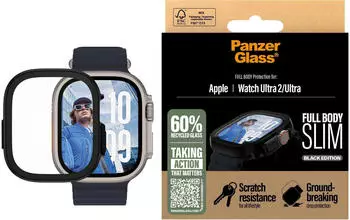 PanzerGlass Full Body Watch, Apple Watch Ultra#Apple Watch Ultra 2 Sportuhr + Smartwatch Zubeh&ouml;r, Transparent