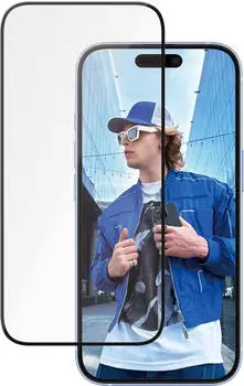 PanzerGlass Ceramic Protection Ultra-Wide Fit (1 Stück, iPhone 16, iPhone 15), Smartphone Schutzfolie, Transparent
