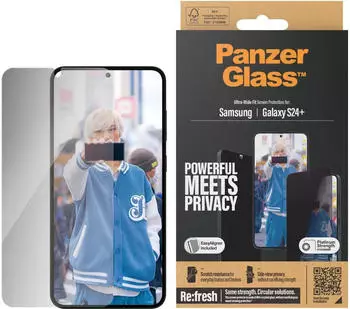PanzerGlass Privacy (1 Stück, Galaxy S24+), Smartphone Schutzfolie, Transparent