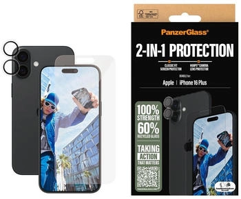 PanzerGlass 2-in-1 Protection, Glass, Lens Protector f&uuml;r Apple iPhone 16 Plus