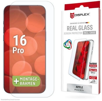 Displex Real Glass Screen Protection + Case für Apple iPhone 16 Pro