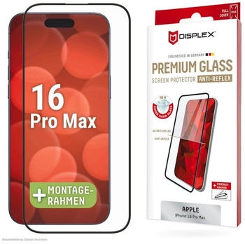 Displex Premium Glass Full Cover Anti-Reflex für Apple iPhone 16 Pro Max