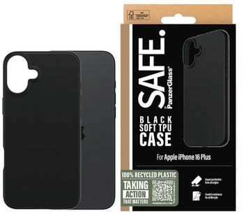 PanzerGlass SAFE TPU Case Black iPhone 16 Plus