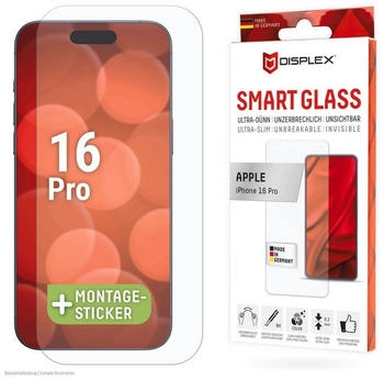 Displex Smart Glass Screen Protection für Apple iPhone 16 Pro