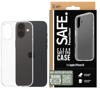 PanzerGlass SAFE TPU Case Clear iPhone 16