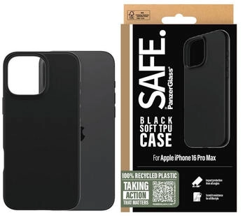 PanzerGlass SAFE TPU Case Black iPhone 16 Pro Max