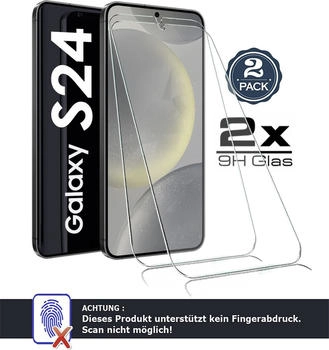 GUGAR 2x Samsung Galaxy S24 5G - Panzerglas - Vollkleber! Panzerfolie Schutzglasfolie Displayschutzglas Echt Glas Schutz Folie Display Glasfolie 9H 2 Stück