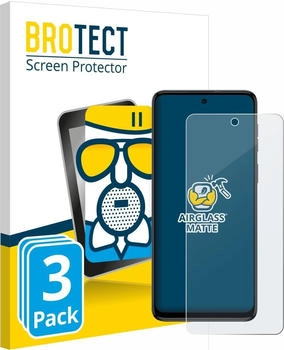 BROTECT 3950631 AirGlass Panzerglasfolie Matt (3 St&uuml;ck, Motorola Moto G54), Smartphone Schutzfolie