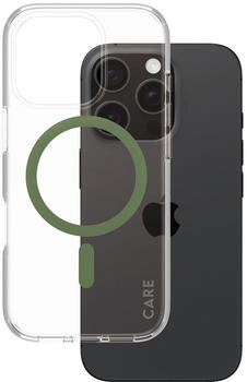 PanzerGlass Handyh&uuml;lle f&uuml;r iPhone 16 Pro, Care by Urban Combat Case mit MagSafe, Transparent und Gr&uuml;n
