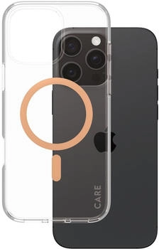 PanzerGlass Handyh&uuml;lle f&uuml;r iPhone 16 Pro Max, Care by Urban Combat Case mit MagSafe, Transparent und Pfirsichfarbe