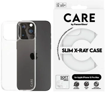 PanzerGlass Handyh&uuml;lle f&uuml;r iPhone 15 Pro Max, Care by Slim X-Ray Case, Transparent