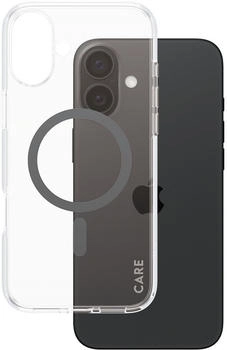 PanzerGlass Handyh&uuml;lle f&uuml;r iPhone 16 Plus, Care by Urban Combat Case mit MagSafe, Transparent und Schwarz