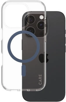 PanzerGlass Handyh&uuml;lle f&uuml;r iPhone 16 Pro, Care by Urban Combat Case mit MagSafe, Transparent und Dunkelblau
