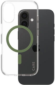 PanzerGlass Handyh&uuml;lle f&uuml;r iPhone 16, Care by Urban Combat Case mit MagSafe, Transparent und Gr&uuml;n