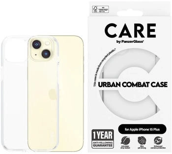 PanzerGlass Handyh&uuml;lle f&uuml;r iPhone 15 Plus, Care by Urban Combat Case, Transparent