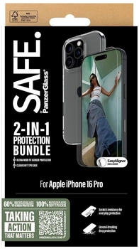 PanzerGlass SAFE by PG 2-in-1 Bundle iPhone 16P 6.3 (BSAFE95897)