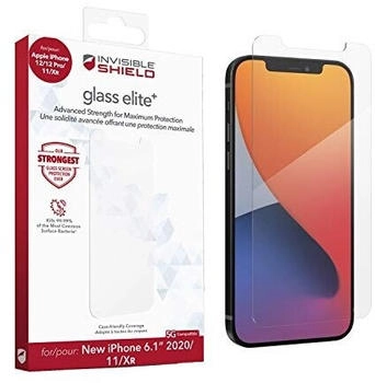 ZAGG InvisibleShield Glass Elite+ for the Apple iPhone 12/12 Pro/11/XR (Screen)- Anti-microbial Impact Protection Smudge Free Scratch Resistant