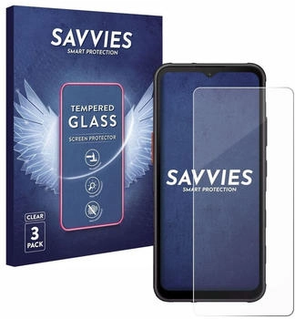 Savvies 3x Savvies Panzerglas für Samsung Galaxy XCover 7 Echtglas 9H-Härte Schutzglas Klar